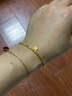 六桂福珠寶 LIU GUI FU JEWELRY黃金五花蹦迪珠手鏈女碎碎冰足金純金四葉草手串鐲子2g送女友老婆 足金五花蹦迪珠手鏈 金重1.73克 手圍約15厘米 曬單實(shí)拍圖