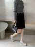 妙麗（Millies）品牌輕奢瑪麗珍鞋女時(shí)尚內(nèi)增高芭蕾女鞋2025夏季新款休閑百搭單鞋 銀灰色 36 (230mm)  標(biāo)準(zhǔn)碼 曬單實(shí)拍圖