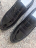 蜘蛛王皮鞋男鞋秋季新款男士商務(wù)正裝工作鞋子男防滑真皮結婚鞋25981 黑色 40 (250mm) 曬單實(shí)拍圖