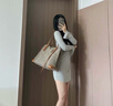 Chiecu Kscbn CK輕奢包包女包單肩包托特包女士大容量手提包情人節(jié)生日禮物 棕色【送女友送老婆】 曬單實(shí)拍圖