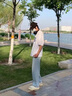 啄木鳥冰絲涼感牛仔褲男士夏季薄款青少年男生寬松直筒休閑褲闊腿長(zhǎng)褲子 20520-1/SJ113淺藍(lán)色 L 曬單實(shí)拍圖