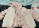 巴拉巴拉（BALABALA）童裝兒童羽絨服兩件套男童女童寶寶冬裝連帽外套 紅白色調(diào)00361 120 充絨量40g 曬單實(shí)拍圖