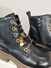 卓詩(shī)尼厚底馬丁靴女2025年秋冬新款單靴女靴子超火串珠英倫風(fēng)加絨短靴女 黑色-單里 37 曬單實(shí)拍圖