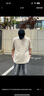 Calvin KleinJeans夏季男女情侶中性ck休閑字母寬松純棉重磅短袖T恤J400448 ACI-燕麥奶 L 曬單實(shí)拍圖