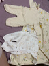 童泰新生嬰兒連體衣秋冬季保暖寶寶衣服初生兒純棉蝴蝶哈衣 黃色 59cm 曬單實(shí)拍圖