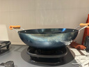 章丘鐵鍋手工鍛打鐵鍋無涂層物理不粘鍋炒鍋圓底雙耳炒菜鍋廚房好物圓融 雙耳炒鍋古法烤藍(lán) 36cm 曬單實拍圖