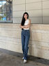 Calvin KleinJeans【復(fù)刻90系列】25早秋新款女ck純棉滿印直筒牛仔褲47C794G 3H6-牛仔藍 25 曬單實拍圖