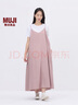 無(wú)印良品（MUJI） IDEE 女式 平紋 吊帶連衣裙 女裝裙子 25年夏季 連身裙 GA43CC5S 煙熏粉色 L （165/88A） 曬單實(shí)拍圖