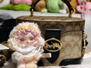 COACH蔻馳女包奢侈品大牌輕奢女士包包斜挎手提包盒子包七夕情人節禮物 淺卡其拼色5504IMRKY 曬單實(shí)拍圖