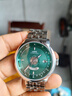 羅賓尼（LOBINNI）手表男全自動(dòng)機械表男表夜光商務(wù)休閑防水背透瑞士風(fēng)格腕表18087 [進(jìn)口機芯] 蒼嶺綠【鋼帶】 曬單實(shí)拍圖