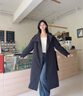 艾萊依【宋佳同款】鵝絨服女2025新款氣質(zhì)風(fēng)衣羽絨服可脫卸圍巾長(cháng)款外套 炭黑-升級款 M 【建議130-145斤】160 曬單實(shí)拍圖
