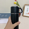 唐帕（TANGPA）高檔純鈦保溫杯男士大容量便攜商務泡茶水杯戶外運動杯子刻字定制 紳士黑（ 禮盒包裝）600ml 曬單實拍圖