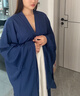 漢服中國(guó)風(fēng)直裾全套女古裝衣服古風(fēng)舞蹈改良裙子魏晉風(fēng)大袖衫套裝 藍(lán)色大袖衫 XS 曬單實(shí)拍圖