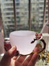 陶羽琉璃手把杯創(chuàng  )意手工制作咖啡杯辦公杯家用高端輕奢茶杯個(gè)人專(zhuān)用杯 琉璃杯-蘭花 曬單實(shí)拍圖
