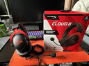 極度未知（HYPERX）Cloud II 颶風(fēng)2游戲耳機 7.1環(huán)繞音 聽(tīng)聲辨位 【颶風(fēng)2】帶聲卡 黑紅 全新僅拆 【全新正品】帶靈音聲卡 曬單實(shí)拍圖