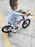 鳳凰兒童自行車兒童山地學(xué)生車小孩單車帶輔助輪3-6-10-12歲小中大童 烏梅紫丨單速輻條輪+雙碟剎+禮包 16寸 曬單實拍圖