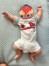 G.DUCKKIDS品牌正品嬰兒短袖連體衣新生兒衣服純棉夏裝哈衣薄款男女寶寶睡衣 官方旗艦向日葵色短灰袖全明星 59建議9斤以?xún)?6厘米以下 均碼 曬單實(shí)拍圖