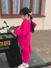 奧特曼童裝女童套裝秋裝2025新款洋氣兒童衣服春秋季女孩時(shí)髦運(yùn)動(dòng)兩件套 玫紅色 90 建議80-90cm1歲半-2歲 曬單實(shí)拍圖