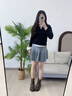 卓詩尼美拉德短靴女2025年秋季新款棕色增高馬丁靴子女單靴褲管靴堆堆靴 棕色 【5cm單里款】 37 曬單實拍圖