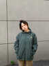 LAZY DAY TREND戶(hù)外三防連帽沖鋒衣夾克男秋季登山防水耐磨寬松工裝外套 青石綠 M 曬單實(shí)拍圖