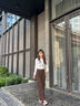 紅蜻蜓闊腿牛仔褲女2025年秋冬季女裝顯瘦窄版直筒女士垂感拖地長(zhǎng)褲子女 咖啡色 常規(guī) 長(zhǎng)褲 M 【建議95-110斤】 曬單實(shí)拍圖