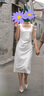 尚都比拉小個(gè)子白色方領(lǐng)吊帶裙女夏季高級感顯瘦連衣裙藏肉氣質(zhì)中長(cháng)裙 曬單實(shí)拍圖