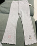 戴維貝拉（DAVE＆BELLA）女童長(zhǎng)褲秋裝新款兒童打底褲小童休閑褲洋氣寶寶微喇褲幼兒褲子 灰色【現(xiàn)貨】 110 cm（建議身高100-110cm） 曬單實(shí)拍圖