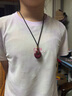 楊氏六喜天然朱砂吊墜平安扣項(xiàng)鏈男女款紫金砂朱砂掛件官方正品護(hù)身符 平安扣小號(hào)【適合女生】 曬單實(shí)拍圖