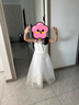 喜雅萌女童禮服鋼琴演出服公主裙藍色夏季迪迪淘?xún)和請A鎖演奏服朗誦 灰藍色 均碼 140cm 曬單實(shí)拍圖