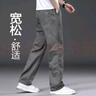 【耐磨純棉】工裝褲男士褲子休閑褲男寬松直筒褲大碼長(cháng)褲工作褲秋 軍綠色+鐵灰色 【夏薄款】 L 【適合120-140斤體重】 曬單實(shí)拍圖