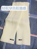 莫代爾白色襪套堆堆襪子女秋冬季加絨加厚保暖襪腿套雪地靴y2k小腿襪 曬單實(shí)拍圖