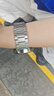 ESCASE 小米手表表帶 小米Watch S1/S2/S1Pro手表帶不銹精鋼三株替換表帶男女手環(huán)腕帶替換帶表鏈 銀色46mm 曬單實(shí)拍圖