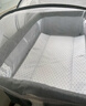 ANGI BABY新生兒嬰兒床帶尿布臺可拼接大床寶寶搖搖床可移動多功能哄睡神器 莫蘭迪灰 尿布臺+椰棕棕墊+禮包 曬單實(shí)拍圖