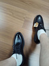 奧康皮鞋男真皮秋冬季新款正裝商務(wù)休閑鞋德比鞋男新郎結婚鞋爸爸鞋子 黑色 （1255211069R） 41 （標準皮鞋碼） 曬單實(shí)拍圖