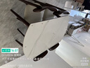 林氏家居復古巖板餐桌家用圓桌餐桌可伸縮折疊餐桌小戶(hù)型餐桌椅組合LH214 白椿木|1.3m餐桌+餐椅169*4 曬單實(shí)拍圖