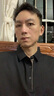 花花公子高檔冰絲短袖T恤男夏季免燙半袖T恤商務(wù)簡約休閑開叉男裝上衣 624黑色 XL 175【建議135-155斤】 曬單實拍圖