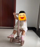貝易（BEIE）至尊滑板車(chē)1-14歲兒童溜溜車(chē)可折疊拆卸座椅二合一寶寶禮物貝母粉 曬單實(shí)拍圖