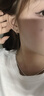 蔓笙999足銀耳環(huán)男士高級感素圈2024新款潮流女單只黑色耳釘男款禮物 S999足銀黑色【12mm單只】 曬單實(shí)拍圖
