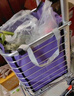 購物車買菜車小拉車手拉車爬樓折疊便攜家用推車拉桿老人上樓梯 雙把手8輪（紫色） 曬單實拍圖