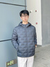 波司登（BOSIDENG）25年新款90鵝絨輕薄羽絨服男短款休閑連帽保暖防風(fēng)外套B250131035 極地灰8270-格雷系 S 170/92A 體重約120-130斤 曬單實(shí)拍圖