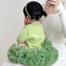 優(yōu)奇嬰兒毛衣秋裝新款女寶寶針織衫開衫嬰幼兒上衣小外套女童洋氣衣服 綠色 80 曬單實拍圖