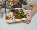 云蕾一次性飯盒帶蓋餐具食品級(jí)可降解快餐打包加厚可微波 曬單實(shí)拍圖