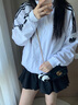 adidas情侶款復古風梭織立領(lǐng)夾克外套男女阿迪達斯官方三葉草 亮白 XS 曬單實拍圖