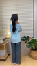 真維斯女童長(cháng)袖t恤兒童秋衣純棉打底衫2025新款衣服女孩中小童秋季童裝 果綠 綠畫(huà)框貓+白 粉綠小狗 90 曬單實(shí)拍圖