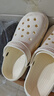 名創(chuàng)優(yōu)品（MINISO）洞洞鞋男女夏季外穿沙灘涼鞋防滑厚底踩屎感包頭涼拖鞋白色36-37 曬單實拍圖