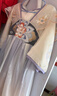 安妮優(yōu)兒中秋節(jié)漢服女童裙子唐裝超仙古裝兒童國風(fēng)連衣裙古風(fēng)裙 紫色 130 曬單實拍圖