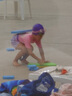 李寧（LI-NING）兒童泳衣女童連體沖浪服舒適透氣海邊沙灘溫泉泳裝808 淺粉 130  曬單實(shí)拍圖