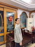 俞兆林（YUZHAOLIN）媽媽裝春秋新款國風(fēng)翻領(lǐng)外套50歲中老年女針織毛衣開衫新中式套裝 FXN2484119 灰綠色 XL  建議90-110斤 曬單實(shí)拍圖