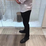 羅蒙（ROMON）商務(wù)男士西褲夏季彈力修身小腳休閑褲男黑色時尚百搭褲子男 修身長款黑色 33 碼【腰圍2尺6】140-150斤 曬單實拍圖