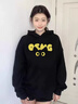 oversize美式連帽衛衣女寬松慵懶風(fēng)潮牌歐美街頭上衣加絨秋冬外套 黑色【春秋薄款】 M 曬單實(shí)拍圖